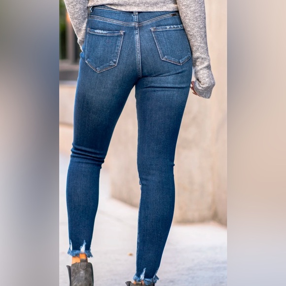 Kancan Dark Wash High Rise Skinny Jeans - Picture 2 of 8